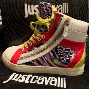 Robert Cavalli High-Top Fashion Sneaker